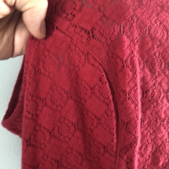 Free People Tibetian Red Daisy Lace Cutout Fit & Flare Skater Dress Taylor Swift - Picture 14 of 16